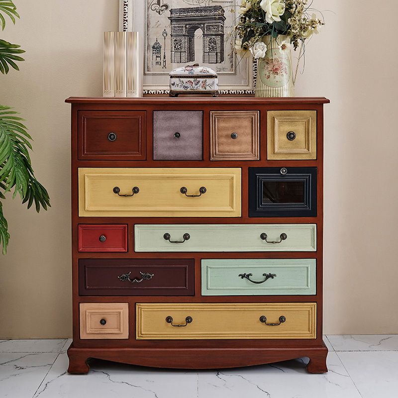 Coastal Storage Chest Dresser Solid Wood Dresser with 8/10/12 Drawers