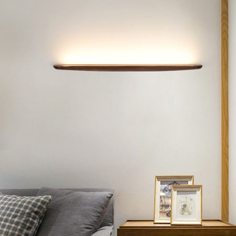 Modern Household Wall Light Creative Wall Sconce with Wooden Shade for Sitting Room