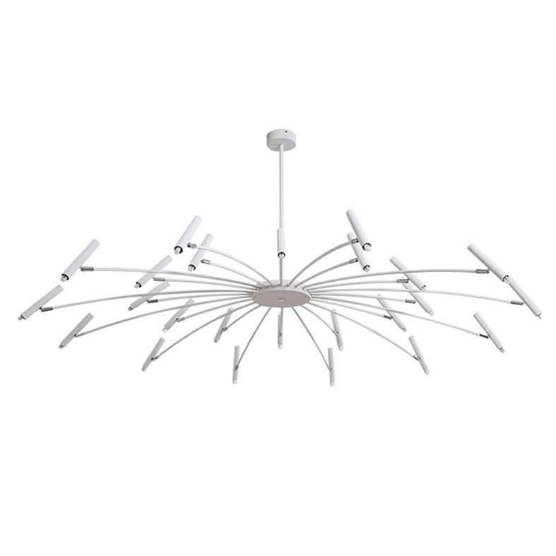 Linear Chandelier Light Fixtures Modern Multi-Head Suspension Pendant Lamps for Living Room