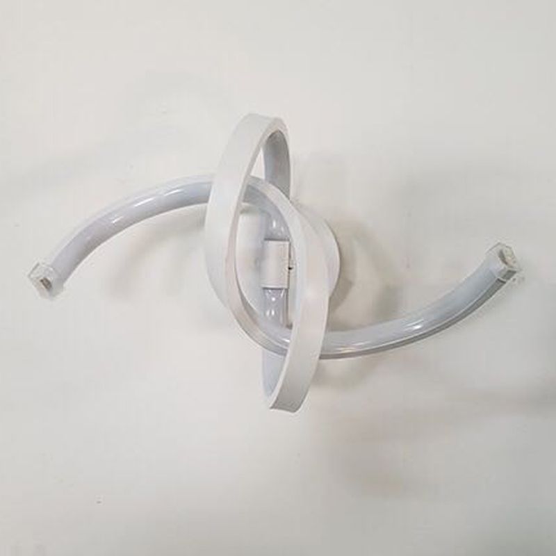 Lámpara de pared espiral de estilo moderno 1 accesorios de iluminación de pared de luz en acabado blanco