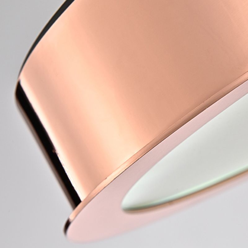 Modern Artistic LED Table Lamp Electroplate Metal Dome Table Light with Glass Shade