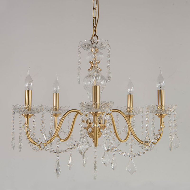 American Style Vertical Hanging Chandelier Light Crystal Chandelier Light Fixtures