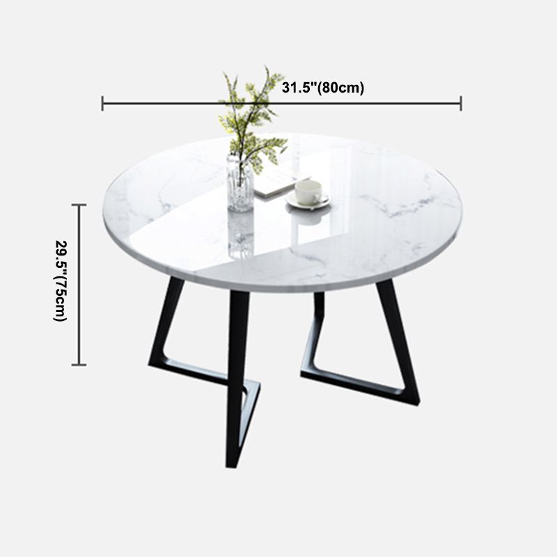 Sintered Stone White Ton Esstisch Industrial Doppelpodest Tisch für Esszimmer