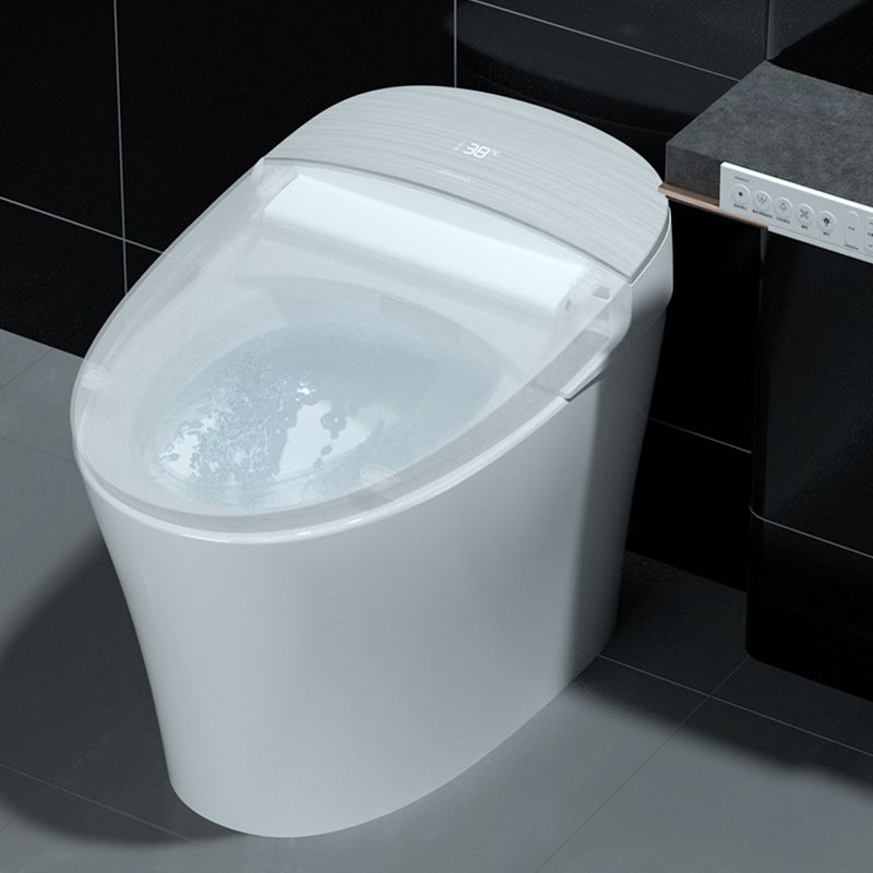 Contemporary Floor Mounted Flush Toilet Ceramic Siphon Jet Urine Toilet for Washroom