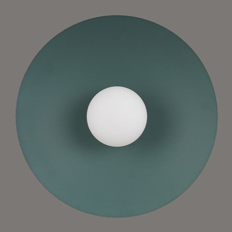 Modern Style Spherical Shape Wall Sconce Glass 1 Light Sconces for Corridor