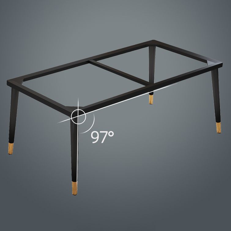Industrial Style Home Sintered Stone Dining Table Rectangle Shape Table with 4 Legs Base