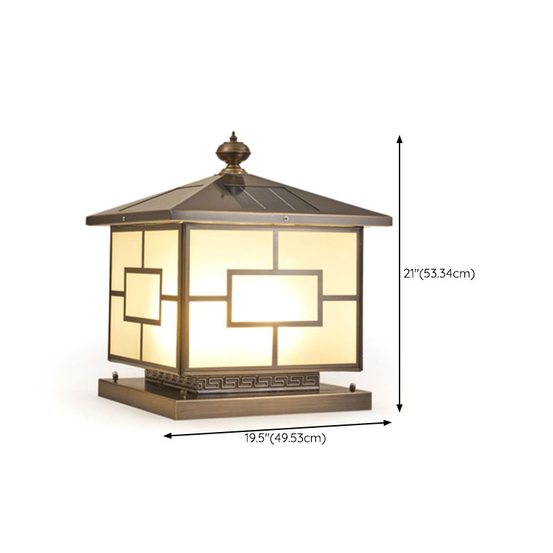 Contemporary LED Pillar Light Minimalist Solar Lighting Fixture for Garden