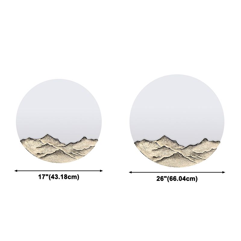 Circle Modern Wall Light Acrylic Grey 1-Light Wall Mount Light for Bedroom