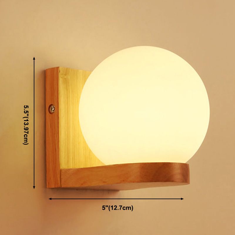 Creative Contemporary Simplicity Wall Sconce Lights con arte in legno per camera da letto