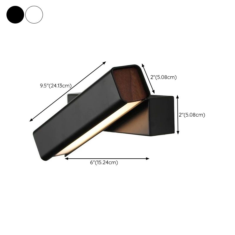 Modernism Single White/Black Wall Mounted Sconce LED Wall Light for Bedroom