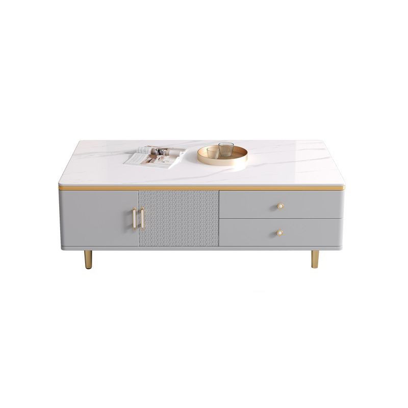 Slate Nesting Coffee Table Set Glam Coffee Table Set with Storage