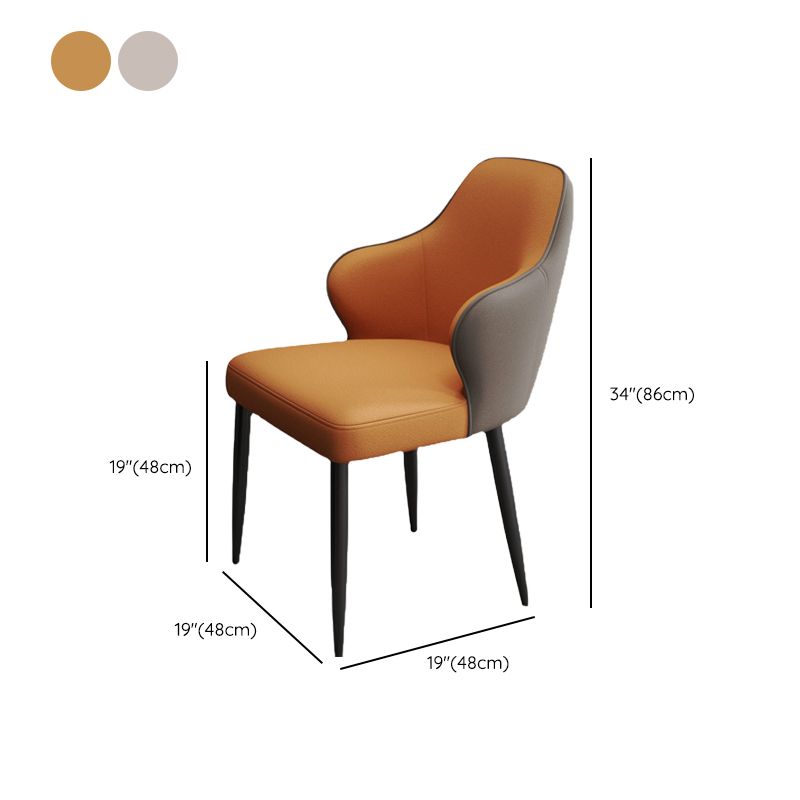 Modern Style Leather Parsons Upholstered Home Dining Side Chair