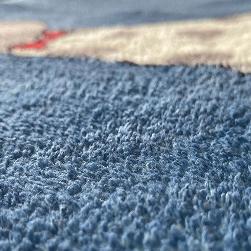 Stylish Area Carpet Contrast Panel Polyester Rug Living Room Indoor Rug with Non-Slip Backing