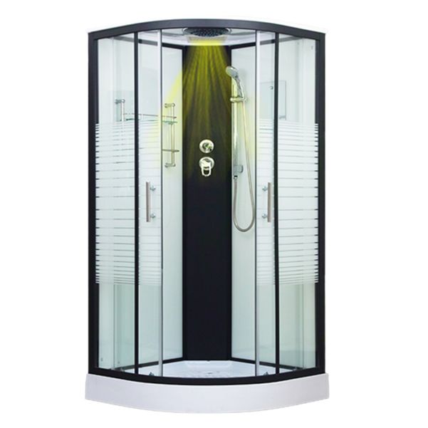 Tempered Glass Shower Stall Double Sliding Shower Stall with Header