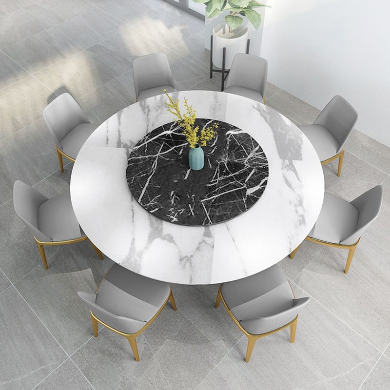 Modern Sintered Stone Dining Table Round Dinner Room Table for Dining Room