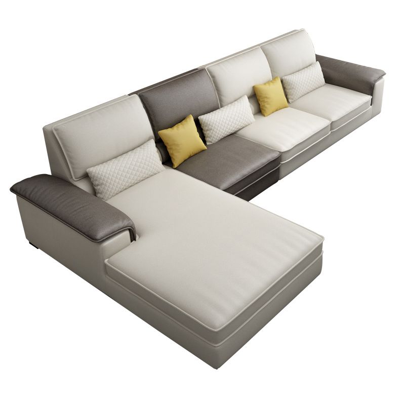 Assembled 3-seater Sofa and Chaise Recessed Arm Settee Furniture