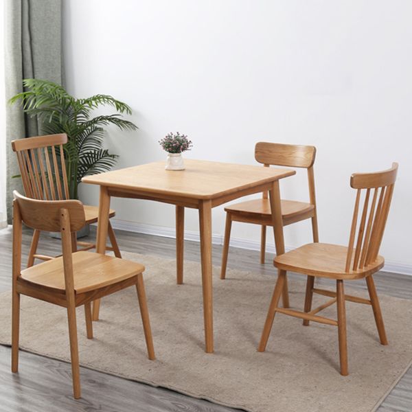 Collezione per sala da pranzo in legno in legno massiccio contemporaneo con 4 piedi