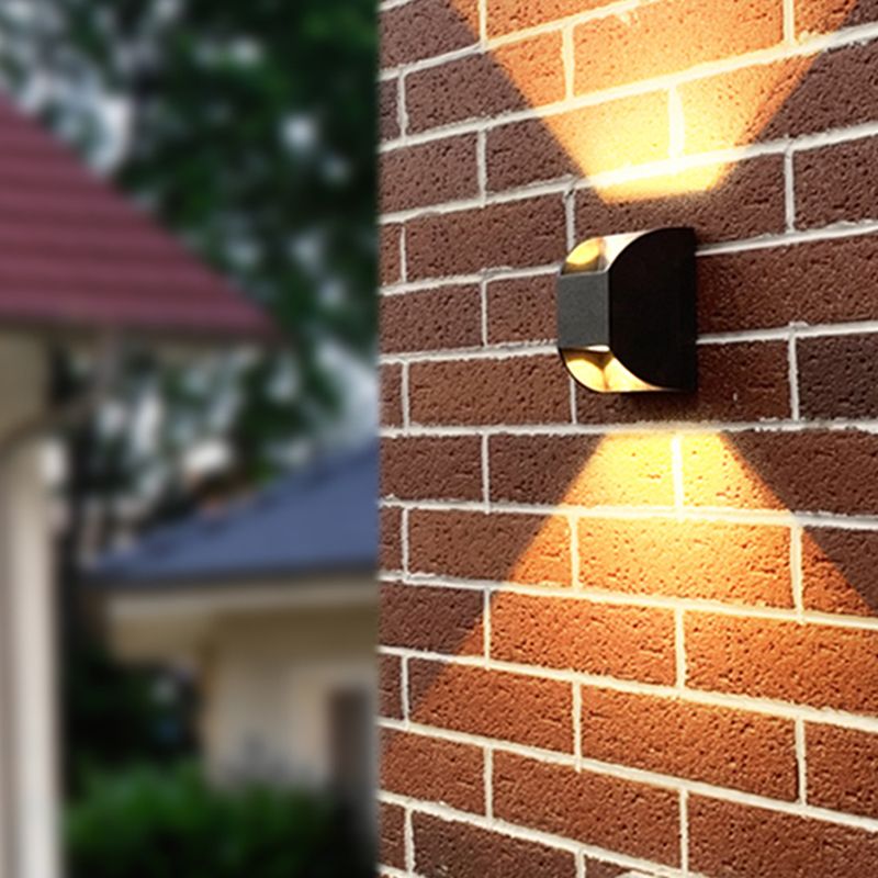 Geometric Shape Metal Wall Sconces Modern Multi-Lights Wall Mount Light Fixture in Black