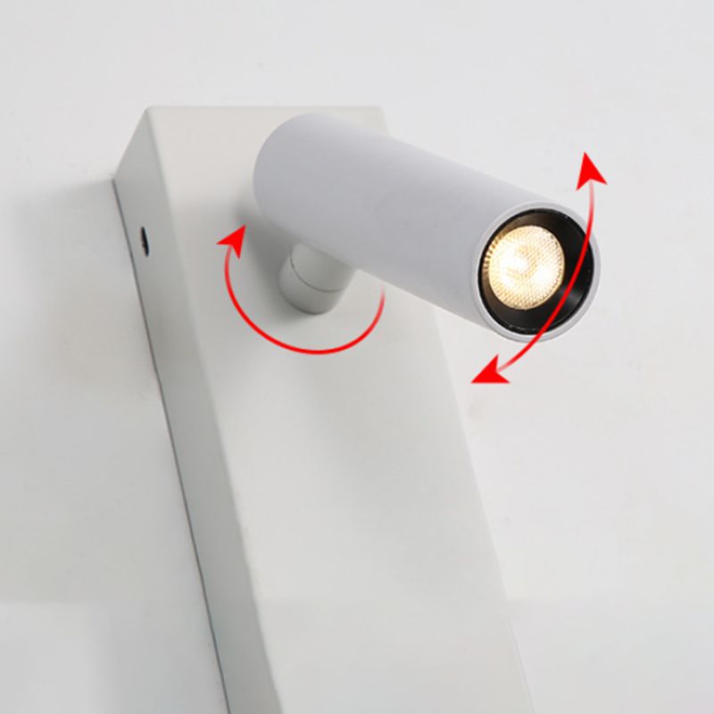 Metal Square Shape Wall Mount Lighting Modern 2-Lights Wall Mounted Light Fixture in White