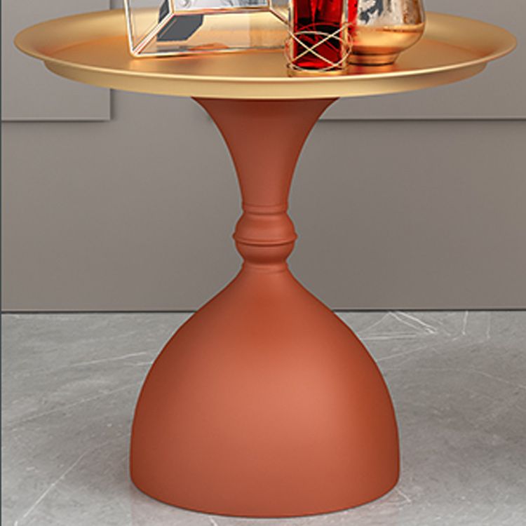 Mid-Century Modern Iron Coffee Cocktail Table Pedestal Cocktail Table for Living Room