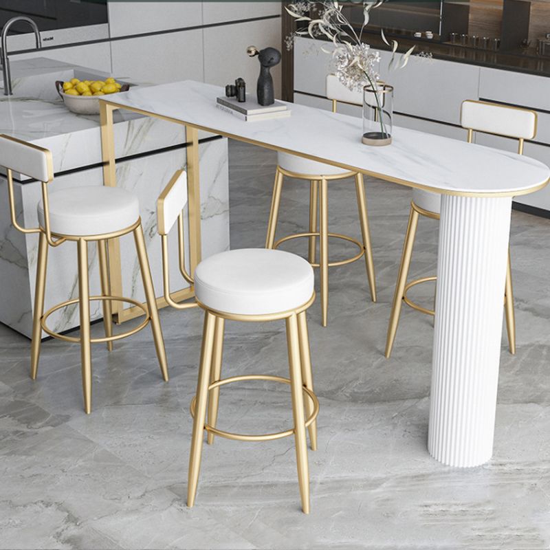 Modern Irregular Pub Table Set 1/2/5 Pieces Sintered Stone Top Bistro Table Set