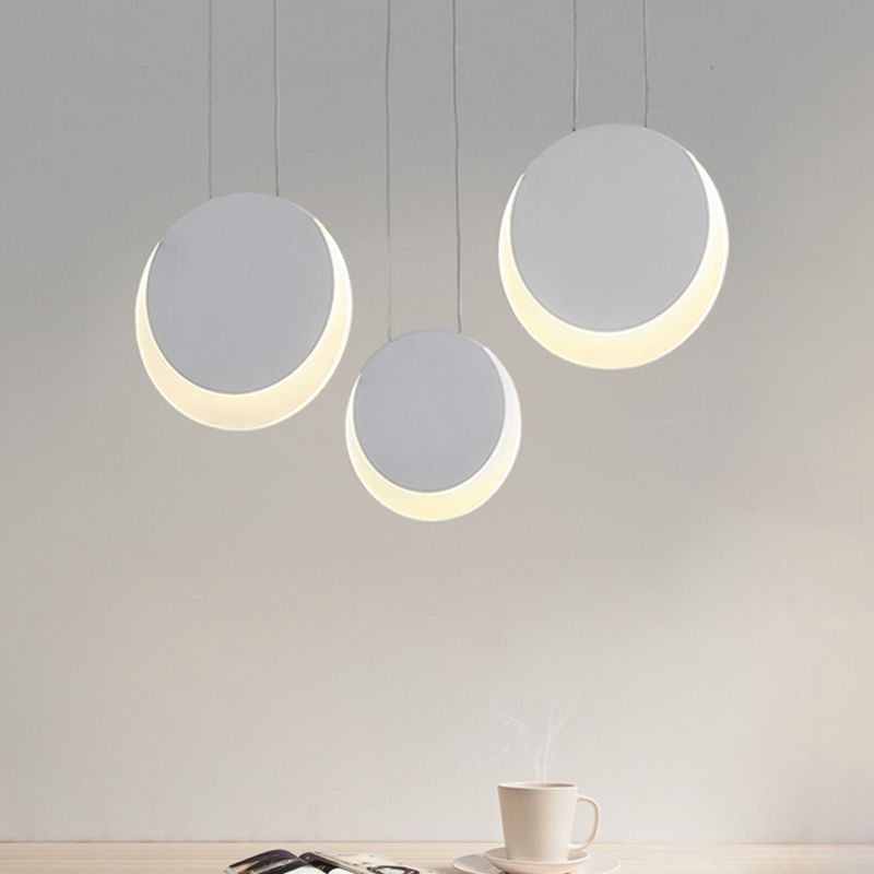 Colgante múltiple en forma de luna metal nórdico 3/4/5 luces blanca clúster luz de colgante en luz cálida/blanca