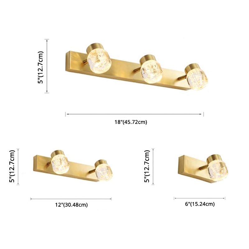 Mid-Century Luxury Style Circle Led Bathroom Vanity Light Fixtures Acrylic Vanity Wall Light Fixtures