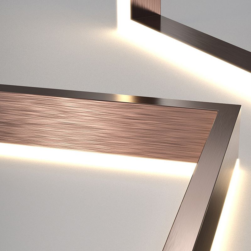 Luz de lámpara LED de estilo moderno de lámpara de lámpara de aluminio múltiples niveles de suspensión Luz