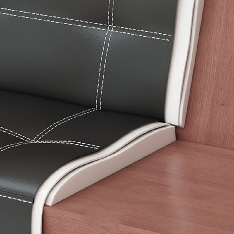 Faux Leather Pillow Top Arms /Armless Sleeper Sofa Bed Biscuit Back Convertible Sofas