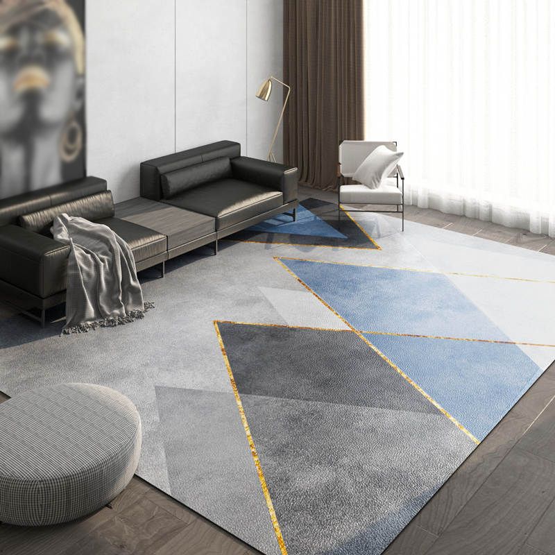 Grijs modern tapijt polyester grafisch binnen tapijt vlekbestendig tapijt voor woonkamer