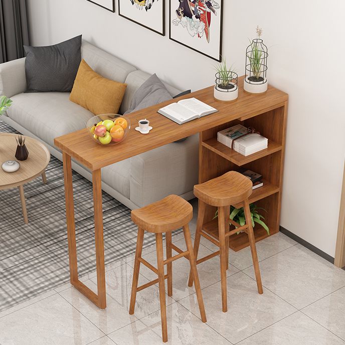 Modern Pub Height Dining Table Natural Pine Counter Height Table