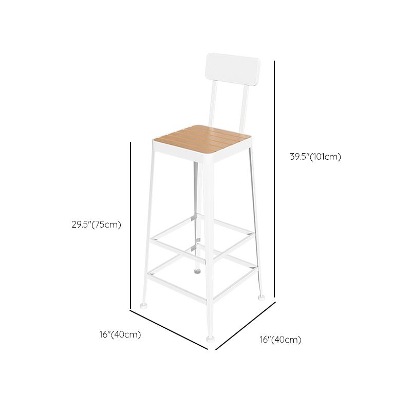 Contemporary 1/2/5 Pieces Bar Table Set Rectangle Bar Table with High Metal Stools