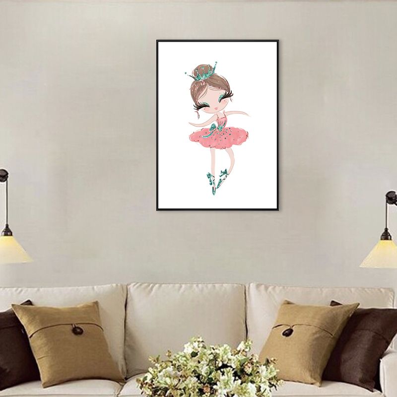 Toile d'art de Ballet pour filles, Style enfants, couleur Pastel, décoration murale de danse pour intérieur de maison