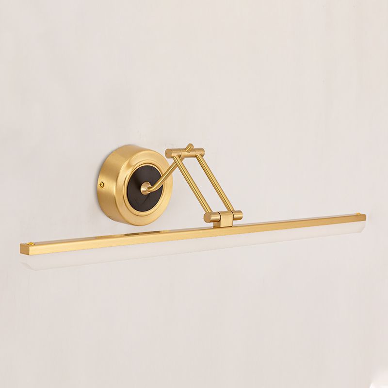 Lineaire schaduw metalen wand sconce moderne stijl 1-licht spiegel zwenkarm muur gemonteerd licht