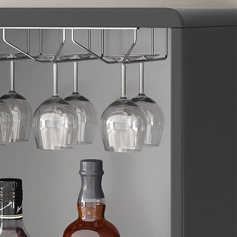 Fixed Rectangle Bar Table Set 1/2/3/5 Pcs Upholstered Stools and Bar Table with Wine Rack