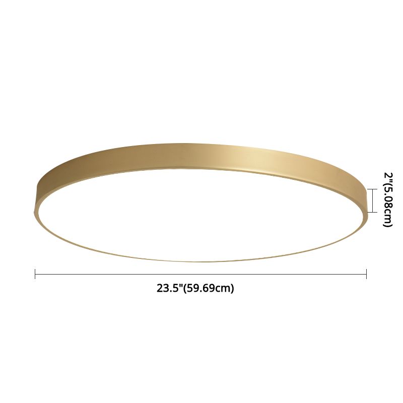 Simplicity Round Shape LED Ceiling Lamp Modern Bedroom Corridor Lighting Fixture Light with Gold Baking Paint Bezel