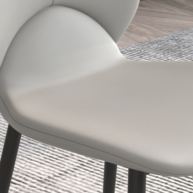 Chaises de salle à manger en métal de style contemporain, chaises sans bras latérales à oreilles pour cuisine