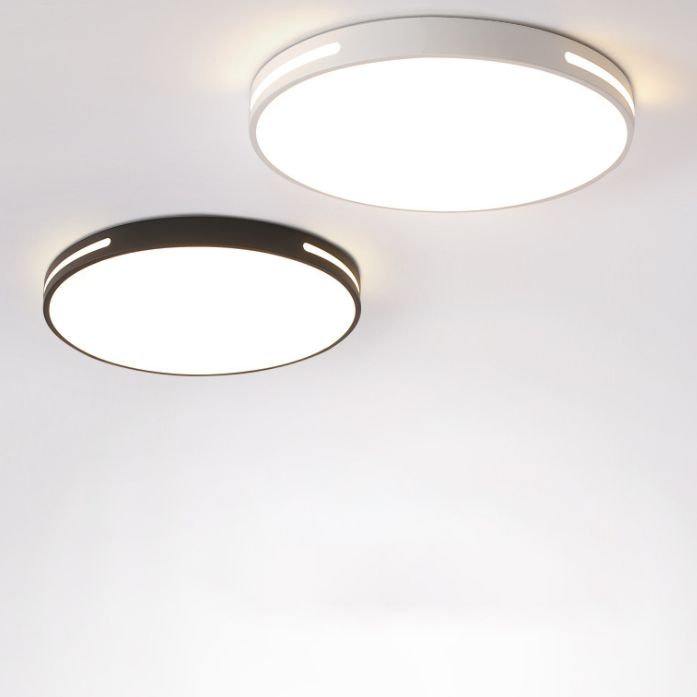 Lámpara de techo nórdica moderna y sencilla personalidad estudio de Sala de estar LED ultradelgado lámpara de ahorro de energía de caballo de hierro