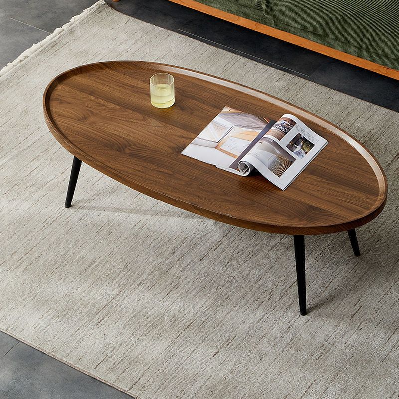 Modern Style Round/oval Wooden Table Metal 3/4 Legs Base Coffee Table