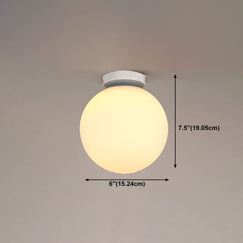 Aisle Ceiling Mounted Lamp Fixture Simple Style Ceiling Light with Glass Shade