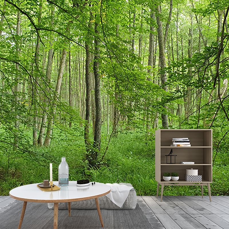 Environment Friendly Resistant Mural Wallpaper Quiet Forest Living Room Wall Mural