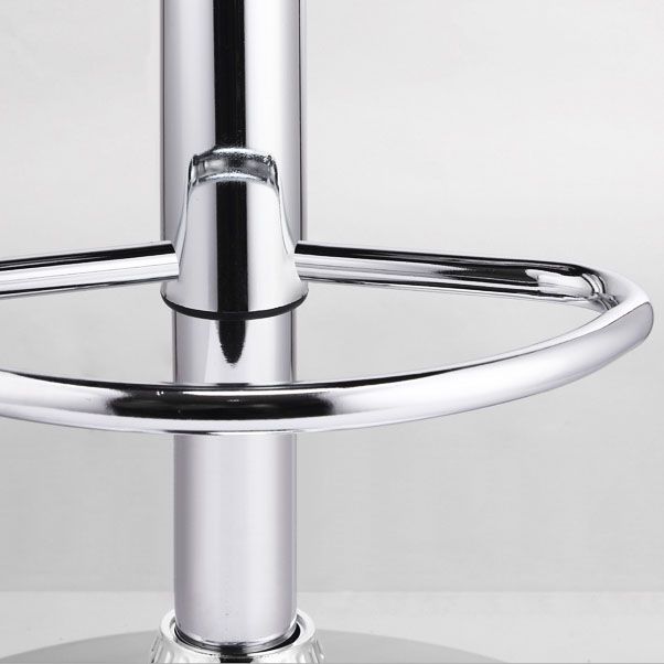 Glam Style Faux Leather Bar Stools Swivel Adjustable Height Bar Stool