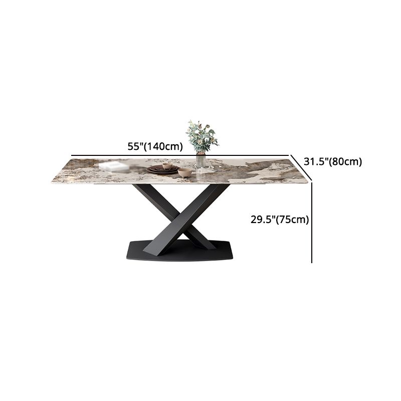 Modern 1/4/6/7 Pieces Dinette Set with Sintered Stone Top Rectangle Dining Table Set