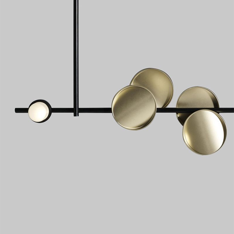 Modern Style Linear Hanging Pendant Lights Metal 12- Light Pendant Light Fixtures