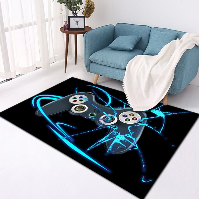 Minimalist Area Carpet Leisure Game Theme Rug Polyester Indoor Rug with Non-Slip Backing