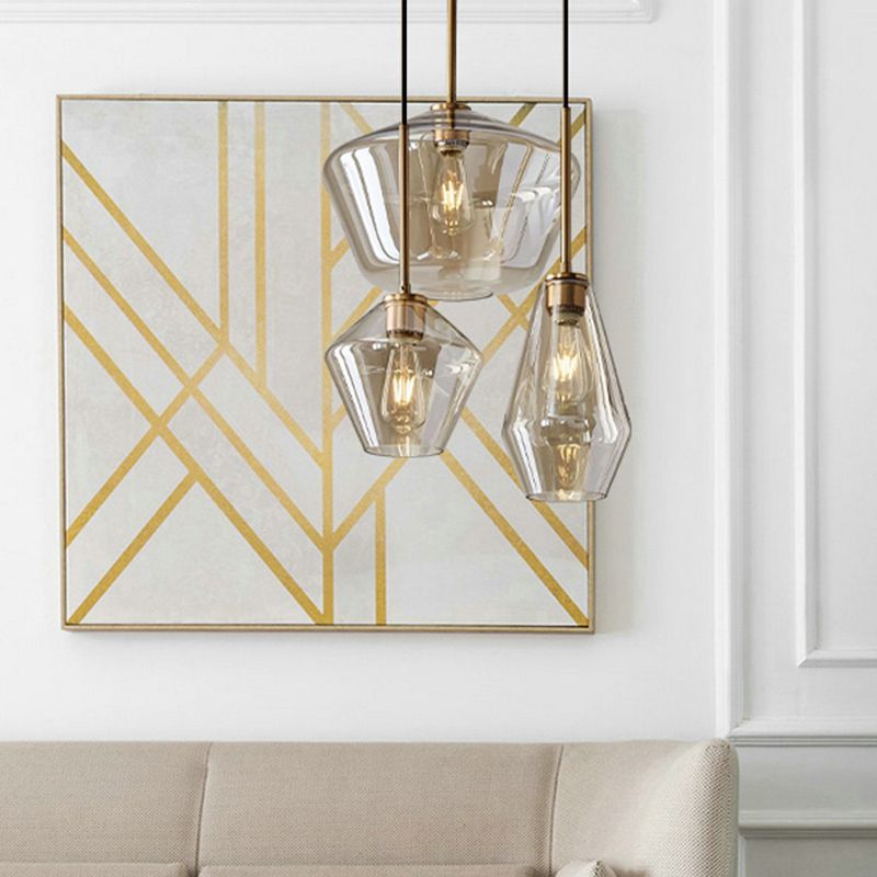 Hanging Light Fixture Minimalist Style Glass Pendant Lighting Fixture