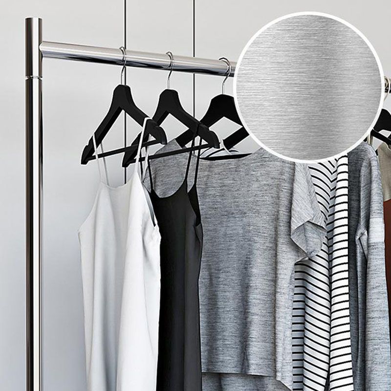 Industrial Coat Hanger Stainless Steel Hanging Rail and Castors Hall Tree