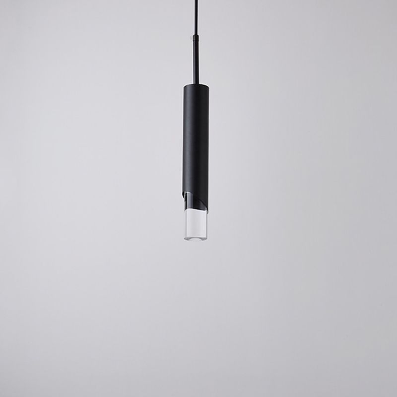 Moderner Stil 1-Licht hängende Anhänger Lichter Acrylzylindrische Anhängerleuchten