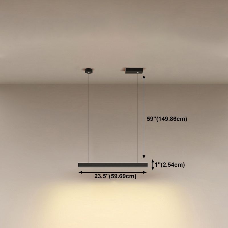 Luz colgante colgante de metal ligero de isla simple moderna para sala de estar para sala de estar