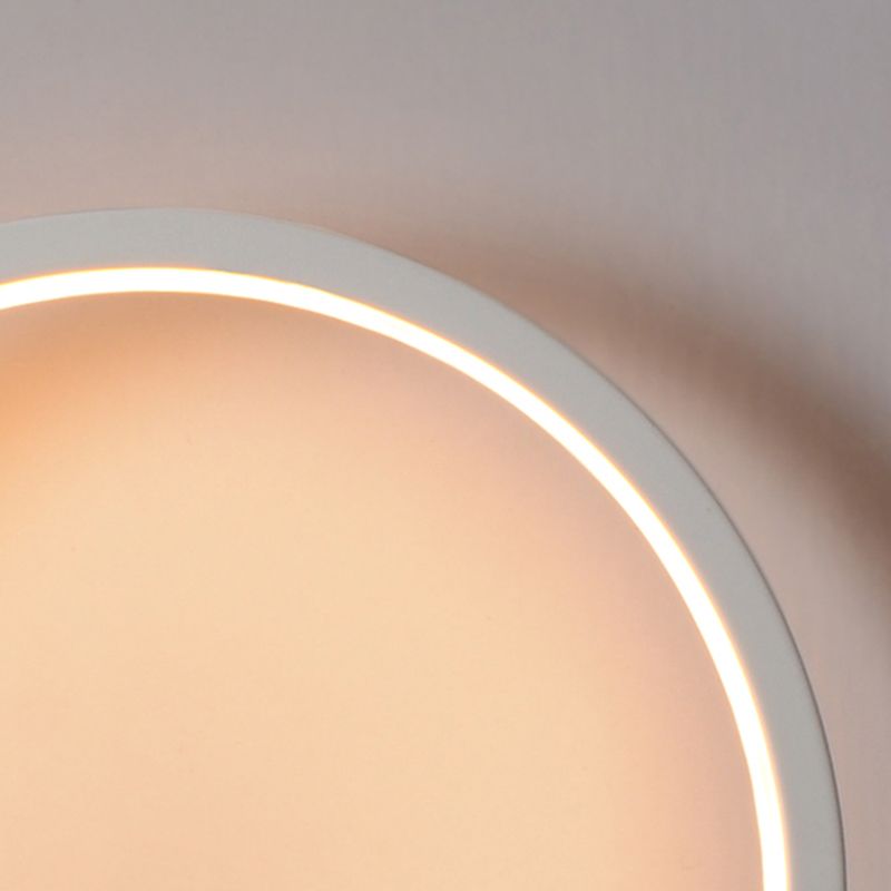 Modernism Single White/Black Wall Mounted Sconce Metal LED Wall Light